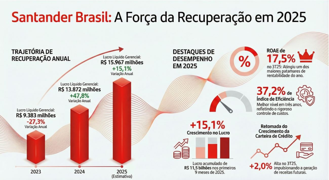 santander ações  e estudo do resultado do 4º trimestre