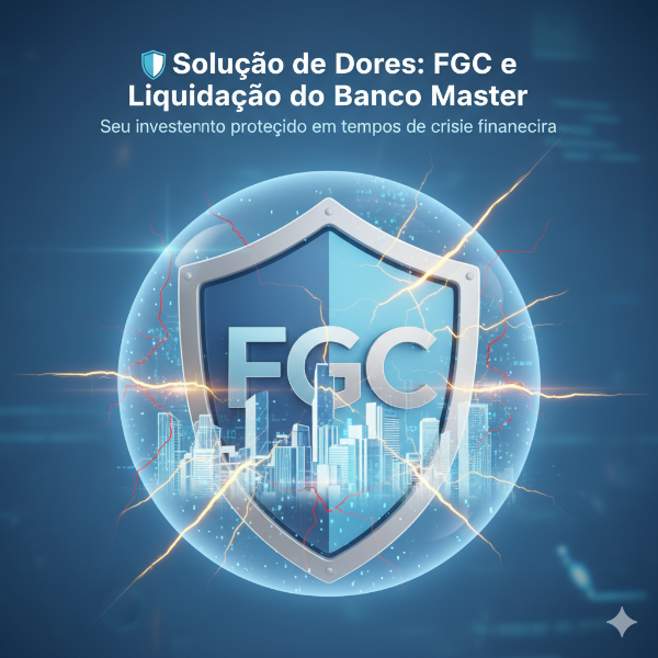 🛡️ Principais Dores e Soluções com o FGCDor ComumSolução e Informação Essencial do FGC"Vou perder meu dinheiro?"Cobertura por CPF/CNPJ: O FGC garante o pagamento de até R$ 250.000,00 por CPF ou CNPJ, por instituição financeira ou conglomerado."O que está coberto?"Produtos Elegíveis: Estão cobertos: Conta Corrente, Poupança, CDB (Certificado de Depósito Bancário), RDB, LCI (Letra de Crédito Imobiliário), LCA (Letra de Crédito do Agronegócio) e Letras Hipotecárias."E se eu tiver mais de R$ 250 mil?"O FGC cobrirá somente até R$ 250.000,00. O valor que exceder esse limite (incluindo o rendimento) não é coberto pelo Fundo e será habilitado na liquidação do banco para eventual recebimento futuro, conforme a venda de ativos."O que acontece com os rendimentos?"O limite de R$ 250.000,00 inclui o principal investido mais os rendimentos acumulados até a data da liquidação."Quanto tempo vai demorar para eu receber?"O prazo não é imediato, pois depende do Liquidante (nomeado pelo BC) enviar a lista de credores ao FGC. Historicamente, esse processo tem levado, em média, cerca de 30 dias após a liquidação para que o sistema do FGC esteja pronto para a solicitação."Como faço para solicitar o pagamento?"É um processo digital. O credor (pessoa física) deve se manifestar e fazer o pedido diretamente pelo aplicativo do FGC (e pessoas jurídicas pelo site). Após a aprovação da solicitação, o pagamento costuma ser efetuado em até 48 horas na conta de titularidade do credor.📍 Passo a Passo para o RessarcimentoPara ter seu pedido de garantia do FGC processado, você deve seguir estes passos:Aguarde o Processo Inicial: O Banco Central nomeou um Liquidante, cuja primeira responsabilidade é consolidar a lista de credores do Banco Master e enviá-la ao FGC.Baixe o Aplicativo FGC: Se você ainda não tem, baixe o aplicativo oficial do FGC (disponível para Android e iOS) e faça seu cadastro inicial.Monitore o FGC: Aguarde a comunicação do FGC (geralmente via aplicativo ou site) informando que a lista de credores do Banco Master foi recebida e que o sistema está liberado para o pedido de garantia.Complete a Solicitação: Acesse o aplicativo, complete as informações solicitadas (para Pessoa Física) ou utilize o site (para Pessoa Jurídica), visualize o valor a receber e assine digitalmente o Termo de Cessão de Créditos e o Termo de Solicitação de Pagamento da Garantia.Recebimento: Após a finalização e aprovação da assinatura do termo, o FGC fará a transferência do valor garantido (até R$ 250 mil) para a conta bancária de sua titularidade informada.❗️ Importante: O limite de R$ 250 mil por instituição/conglomerado possui um limite global de R$ 1 milhão que é renovado a cada período de 4 anos, para o total de garantias pagas a um mesmo CPF ou CNPJ.